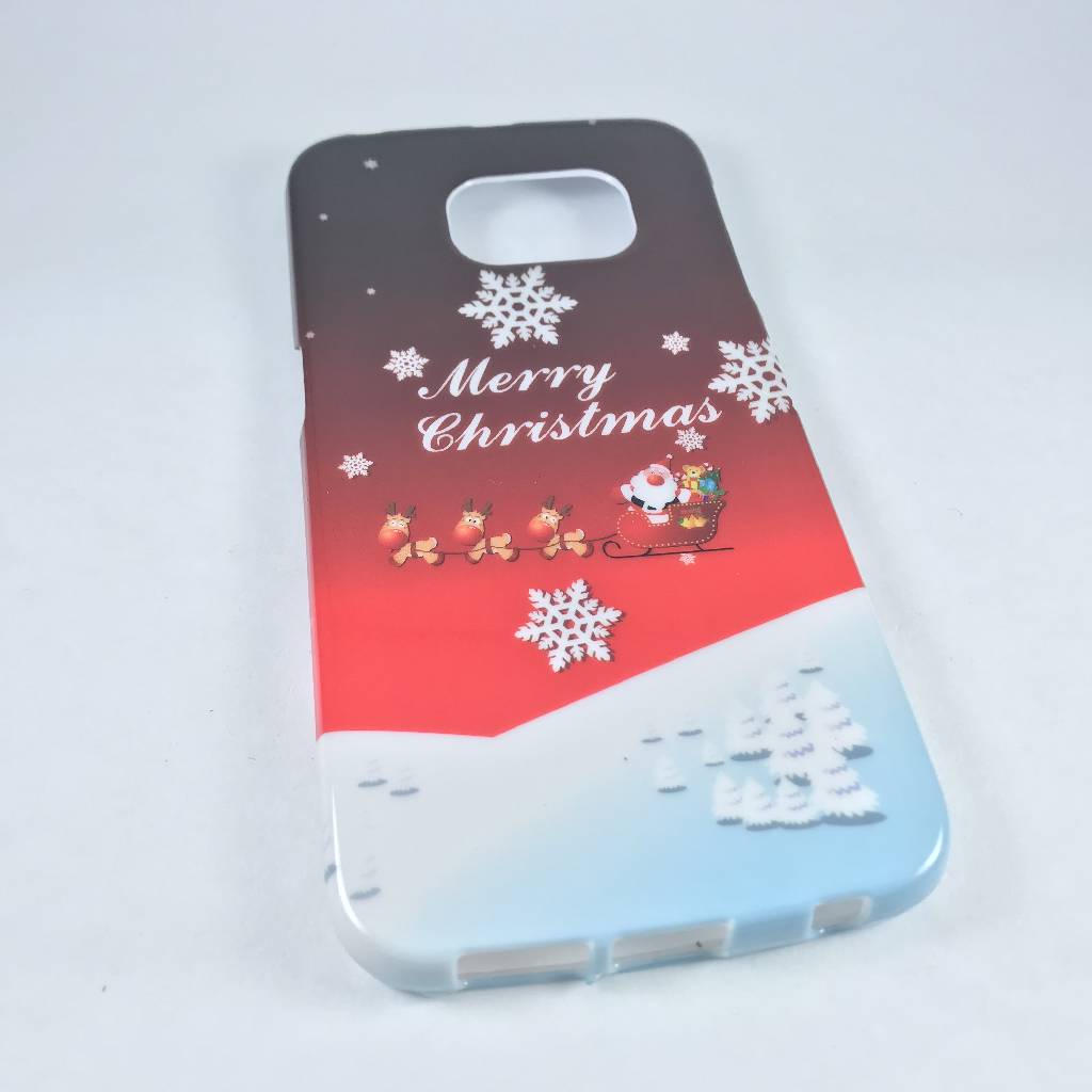 Cases Galaxy S6 Edge Merry Christmas Series Hard PC Case for Samsung Pattern A 