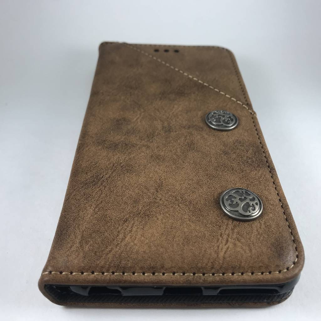 Cases iPhone 6Plus Retro Antique Finish PU Leather Case Brown